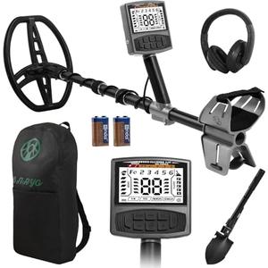 Gbnryg Metal Detector for Adults,Professional Higher Accuracy Metal Detector Kit with 12" IP68 Waterproof Search Coil with LCD Backlight,5 Modes,Gold Detector for Beach Hunting
