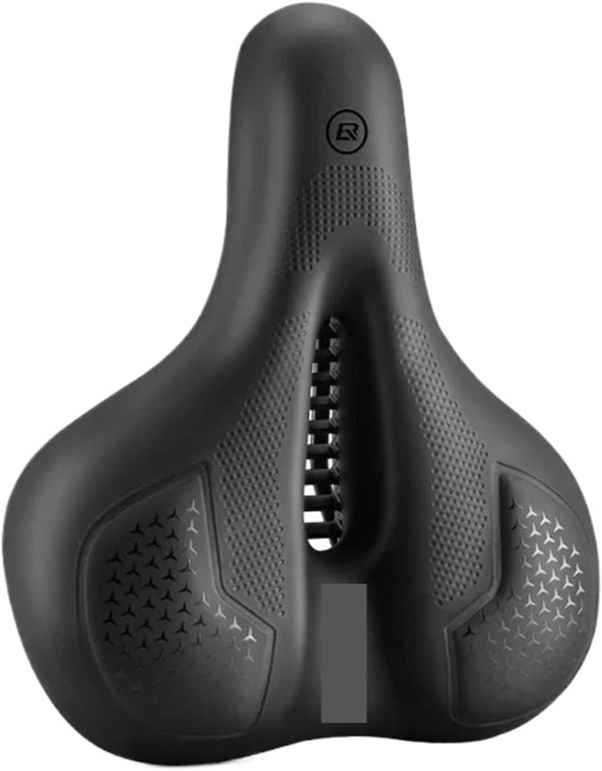 Bike Saddle Silicone Cushion Shock Absorbing Comfortable Cycling Fit for Seat Hollow Breathable Thickened Sponge Bike Fit for Seat (38210043001)