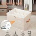 Shoe Organizer for Closet, Foldable Shoe Box Storage Containers with Clear Cover, Smooth Zipper, Reinforced Handles and Bottom Support, Space Saving Shoes Holder, Beige (2, Small)