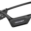 TECKNET Bone Conduction Headphones, Bluetooth V6.0 Open Ear Headphones, Wireless Headphones 10H Playtime & IPX5 Waterproof, Comfortable Fit Built-in Mic, Sport Headphone for Running & Workout -Black