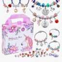 COO&KOO Girls Charm Bracelet Making Kit: Unicorn Jewelry Making Kit Gifts Crafts for Girl 8-12 A Perfect Girls Toy for Ages 6 7 8 9 10 Girl That Imagination Self-Expression and Inspires Creativity
