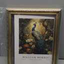 InSimSea Retro Gold Framed Wall Art, William Morris Peacock Canvas Prints Art, Small Shelf Decor, 13x16inch, Vintage Pictures Decor for Bedroom Bathroom Dining Room