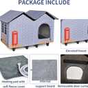 NAMOTEK Large Elevated Heated Cat Houses for Indoor/Outdoor Cats with Heated Cat Bed Waterproof Insulated Providing Safe Feral Cats, Easy to Assemble Large (23" x 13" x 18")