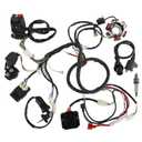 Electrics Wiring Harness Loom Kit Electrics Stator Coil CDI Wiring Harness Solenoid Relay Spark Plug for GY6 150cc-250cc ATV Quad