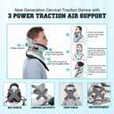 Cervical Neck Traction Device, Electric Air Pump Neck Stretcher Cervical Traction Device,with 3 Power Traction and 8 Airbag Support, Neck Brace which Decompresses the Neck and Relieves