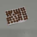 48 Pcs Felt Cabinet Door Bumpers, 1/2 Inches Diameter Self Adhesive Felt Pads Brown Furniture Pads for Cabinet Doors Kitchen Floor Drawers Cupboards