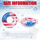 Zhanmai 1 Pcs Patriotic Pool Floats USA Inflatable Pool Tube 4th of July Swimming Ring American Flag Inflatable Water Float Tube Red White and Blue 250th Water Swimming Decoration for Beach, 36 Inch