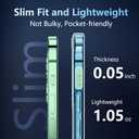 Temdan iPhone 12/12 Pro Case, [Not Yellowing] [Ultra Slim] Lightweight & Thin, Shockproof Protective, Screen & Camera Protection - Crystal Clear Blue