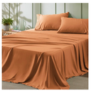 Bedsure King Size Sheets Set - 4 Pieces Soft King Sheets - Breathable & Cooling - Hotel Luxury - Easy Care Polyester Microfiber Bedding for Women, Men, Dusty Orange