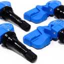Set of 4 ITM TPMS 433mhz Tire Pressure Sensors for Mercedes Replaces 0009050030 0009057200 0009054100 w/Black Rubber Valve Stems