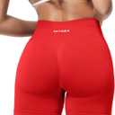 TAYOEA Workout Shorts Women Scrunch Butt Booty Lifting Seamless Biker Shorts for Gym Athletic Yoga (Red, XS)