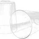 Anmire Pack of 2, Clear Glass Shade, Modern Light Fixture Replacement Globe or Cover with 1-5/8-Inch Fitter for Chandelier Wall Sconce Pendant Light, G0026