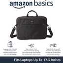 Amazon Basics Laptop Carrying Case with Shoulder Strap, 17.3 in, Black, Travel Business Briefcase, 10-Pack