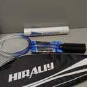 HIRALIY Badminton Rackets Set for Backyards, Lightweight Badminton Set of 4, Includ 4 Rackets, 12 Nylon Birdies, Replacement Grip Tapes, 1 Carrying Bag, Outdoor Games for Adults Family Kids Beginners