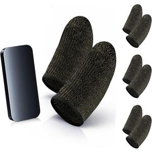 Bluradio Gaming Finger Sleeve, Anti-Sweat, Nanofiber, 6 Pack Ultra-Thin SliverFiber Touchscreen Thumb Sleeves,Perfect Touchscreen for Mobile Phone - DedalesGamer Profesionales