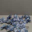 12 PCS Poinsettia Flower Artificial Poinsettia Christmas Decoration 5.9'' Blue Glitter Poinsettias Christmas Ornaments Christmas Tree Flower Decor with Clips DIY Xmas Wreath Holiday Home Party Decor