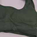 FAFOFA Ribbed Workout Outfits for Women 2 Piece Seamless Sport Bra High Waist Yoga Leggings Sets (Small, Army Green)