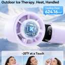 KIMMOO Handheld Portable Turbo Fan with Ice Cooler, Powerful 21000 RPM, Speed (1-199), Up to 14Hrs Cooling, Rechargeable Personal Fan, Small Pocket Hand Fans for Travel/Outdoor/Home/Office (Purple)