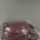 Monbix Full Size Comforter Set, Dark Red Bedding Comforter for Full Size Bed Set Reversible, Bedding Sets Full 7 Pieces, Cationic Dyeing Bed in a Bag with Comforter, Sheets, Pillowcases & Shams