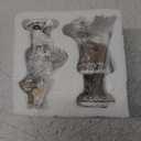 Braxio Gingerbread Christmas Decor Gifts for Women - 2Pc Resin Gingerbread Mr,Santa and Mrs.Santa Christmas Collectible Figurines Christmas Decorations Indoor Home Decor