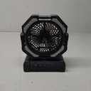 Misting Fan Portable with 9oz Water Tank, 24000mAh Rechargeable Cooling Fans for Outside, Outdoor Water Misters with 2 Mist Modes, Remote Control Camping Fan with Timer for Beach, Patios, Tents (Black)