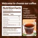 LEAFHAVEN Mushroom Coffee with Lion's Mane, Cordyceps, Reishi, 6 Types Mushrooms Instant Blend for Energy, Focus, Immunity & Digestion, Sugar Free, 30 Servings