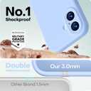 LOVE 3000 Designed for iPhone 17 Case, Premium Silicone [Compatible with Magsafe][Soft Anti-Scratch Microfiber Lining] Shockproof Protective Phone Case for Men Women 6.3", Light Blue