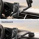 Universal Socket Dashboard Car Mount Works with PopSockets, Magnetic Socket Phone Holders for Dashboard Windshield, Hands Free Car Phone Mount Fits All Phones with Pop Grip Ring Holders-Black