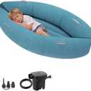 Sensory Chair Inflatable Peapod Canoe, 60" Sensory Pod Sitting for Autistic Children, Therapy Pea Pod for Children, Sensory Peapod Includes Electric Air Pump, Green
