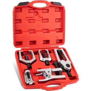 5-in-1 Ball Joint Separator Kit, Pitman Arm Puller Tie Rod End Tool Set for Front End Service, Splitter Removal Tool for Cars, Pickup Trucks with Storage Case