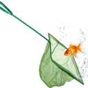 Goldfish Net,Super Large 10 Inch Mesh with Baided Metal Handle,Goldfish Net for Fish Tank Sludge Food Residue Wastes Skimming Cleaning,Green