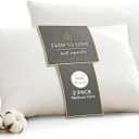 Farm to Home Feather and Down Pillows, 100% Organic Cotton Cover Pillows, Luxury Hotel Collection Bed Pillows for Sleeping, 20" x 36" King Size Set of 2