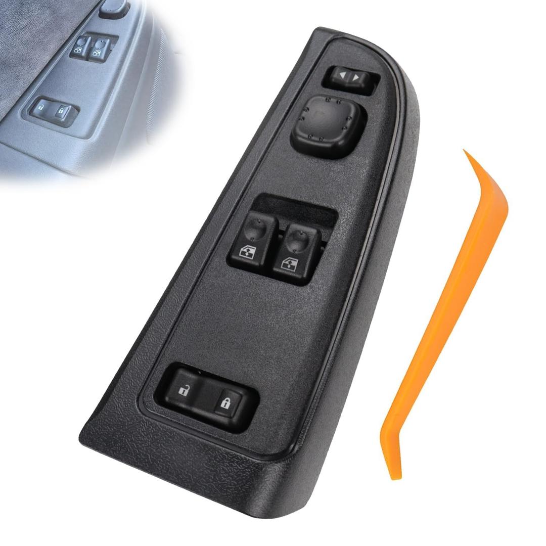 Flecto Master Power Window Switch Driver Side 15883318 with Door Lock & Bezel Compatible with 2003-2007 Chevy Silverado 1500 2500 3500 2003-2007 GMC Sierra 1500 2500 3500 Replace 920-023