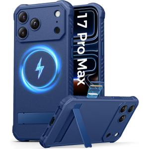 ASAFCASE for iPhone 17 Pro Max Magnetic Case with Kickstand, Compatible with MagSafe, Full Lens Protection, Military Grade Drop, Camera Control, Women Men Phone Case for iPhone 17 Pro Max 6.9", Blue