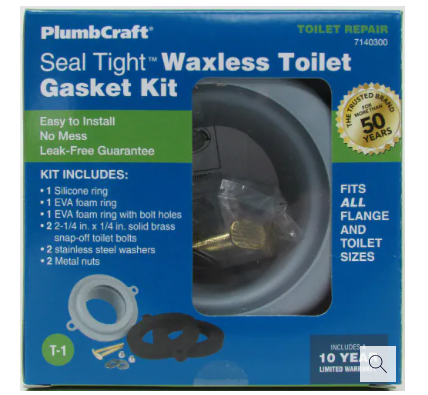PlumbCraft® Seal Tight Waxless Toilet Gasket