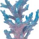 Etlemonde Beach Coastal Decor Coral Reef Home Decor Coral Statue Sculpture Home,Desk,Bathroom,Desktop Shelf Statue,Marine Themed Gifts (Gradient Cyan Coral)