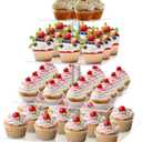weddingwish 4 Tier Cupcake Stand, Clear Acrylic Cupcake Tower for 50 Cupcakes, Square Dessert Display Stand for Wedding,Birthday,Graduation