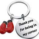 CHOORO Boxing Gift Red Boxing Gloves Keychain Sports Gift Thank You for Being in My Corner Gifts for Boxers Boxing Coaches
