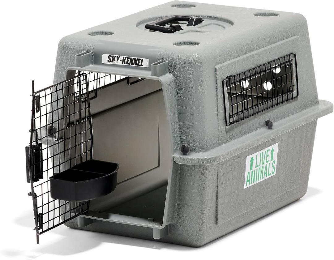 Petmate Sky Kennel - For Air and Travel, Airline Approved Dog Crate for Pets up to 15 lbs, Heavy Duty Dog Kennel, Made in the USA- 21 Inches (21 inch (Pack of 1))