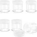 ASEVAT 4 Pack Airtight Plastic Jars, Leak-Proof Travel Size Jar | Refillable Cosmetic Containers for Creams, Lotions, TSA-Approved Clear Jars with Secure Lids (clear)