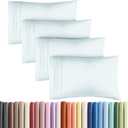 Queen Pillow Cases Set of 4 - Ultra Soft Hotel Quality Pillowcase Covers - Comfy, Cozy & Wrinkle Free - Shrinkage, Stain & Fade Resistant - Machine Washable Pillow Protectors - 4 Piece Set - Ice Blue