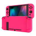 eXtremeRate PlayVital Cover for Nintendo Switch, Protective Case Protector for Switch - Shock-Absorbent Anti-Scratch Dockable Easy to Install Durable Hard Shell, Bright Pink (NOT for Switch 2)