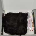 MOONSHOW Brown Pixie Cut Wig Short Curly Wigs for Black Women Dark Brown Haitcut Wigs Synthetic Pixie Cut Wig with Bangs Natural Wavy Short Layered Pixie Wigs for African American Women(Brown)