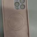 Magnetic for iPhone 16 Pro Max Case with Camera Lens Protector,Silicone Phone Cover Compatible with Magsafe,Full Protection Shockproof Anti-Scratch,Soft Microfiber Lining Inside, Pink