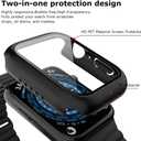 [2 Pack] Case Compatible for Apple Watch Series 10 46mm with Screen Protector, Shockproof Ultra-Thin Hard PC Case All-Around Edge Protective Cover for iWatch Series 10 Accessories,Black&Blue