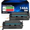 148A Toner Cartridge Black 2 Pack Compatible Replacement for HP 148A 148X W1480A W1480X for HP Laserjet Pro 4001dw 4001dn 4001n MFP 4101fdw 4101fdn Printer High Yield Ink