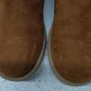 HOMEHOT Girls Ankle Boots Suede Leather Side Zipper Low Heels short (toddler/littile kids) (12 Little Kid, Camel Brown)