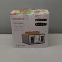 4 Slice Touch Screen Toaster, Easy-to-Use Digital Stainless Steel Toaster with Wide Slots, Reheat Defrost Cancel, Removable Crumb Tray, Silver