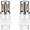 2PCS Car LED Turn Signal Bulbs, 3157 T25 Super Bright Vehicle Blinker Turn Signal Light for Front Rear, Automotive Brake Backup Reverse Lamp Replacement, Universal for Vehicles (Yellow)