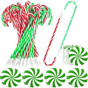 72 Pcs Christmas Party Favors Gift Includes Candy Cane Pen Sticky Note Christmas Ballpoint Pens with Black Ink for Xmas Holiday Classroom Office Stationery Supplies (Red Green)